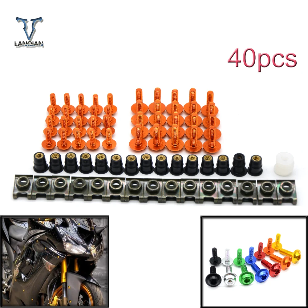 Universal Motorcycle Sports Car Rectification Bolts and Windshield Screw for Kawasaki W800 ZZR1200DR DRZ RM RMX RMZ Dirt Bike