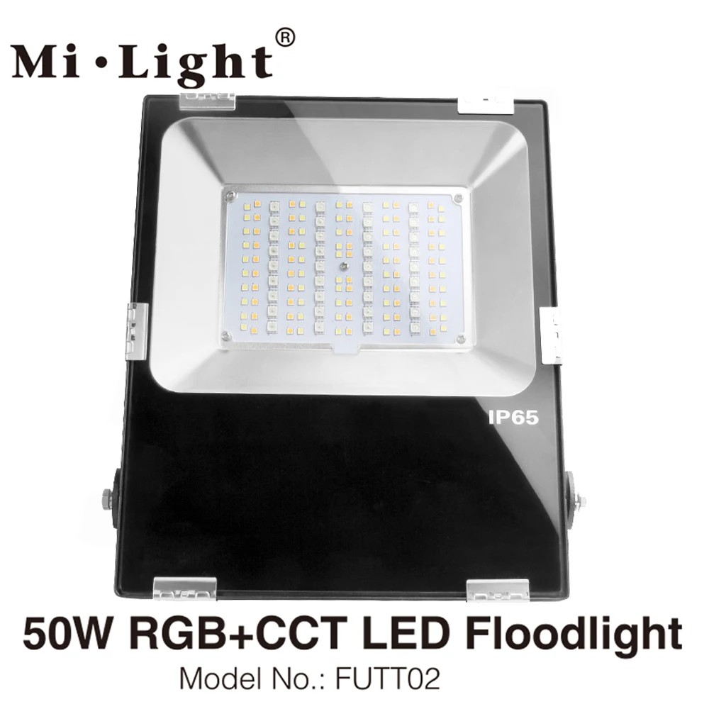 Mi светильник RGB+ CCT Светодиодный прожектор светильник мощностью 10 Вт, 20 Вт, 30 Вт, 50 Вт 100 AC86-265V 2,4G пульт дистанционного управления/Wi-Fi, Управление IP65 Водонепроницаемый Светодиодный прожектор светильник - Испускаемый цвет: FUTT02 50W