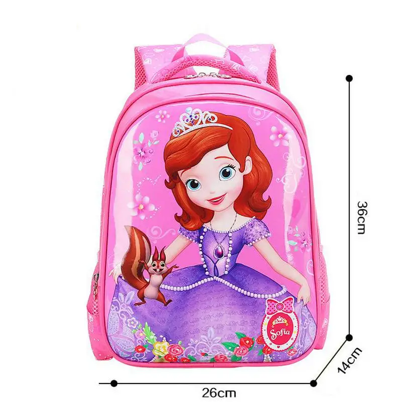 

Fashion children cartoon Princess Sofia schoolbag kids orthopedic Spiderman backpack boys girls high quality shoulder backpack