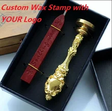 Kundenspezifische Wachs Stempel in geschenkbox mit wachs, Retro Stil Siegellack Stempel set, Deluxe Geschenk set 26 alphets, Gruß worte für wählen