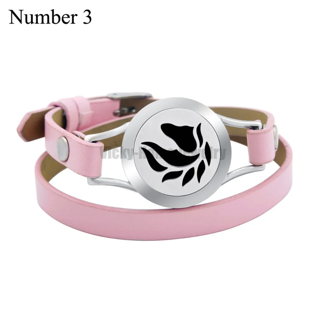ZP-BS090-4 Diffuser Leather Locket Bracelet_
