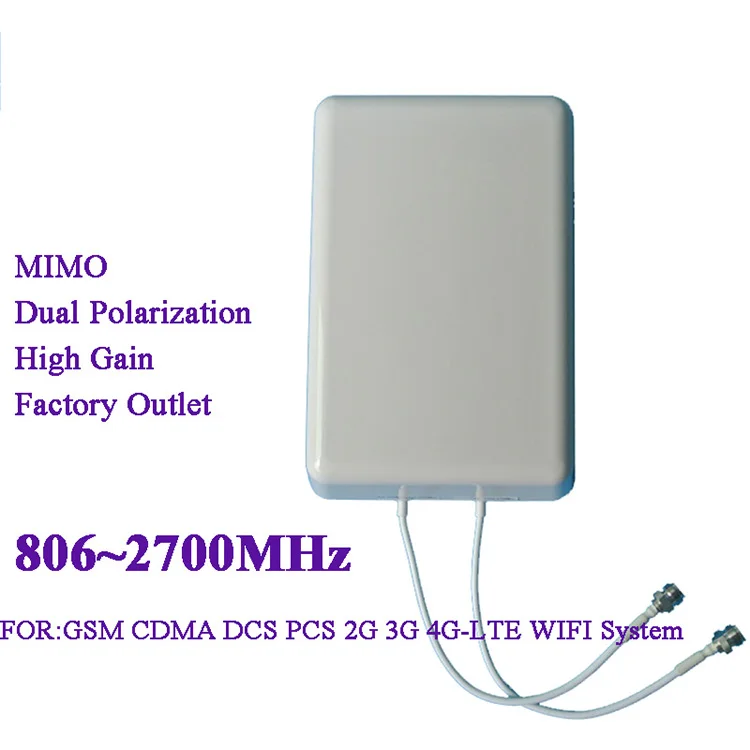 Поляризационная mimo антенна 806~ 2700 МГц 2G 3g 4G lte Антенна сотовая с высоким коэффициентом усиления панельная антенна N-Female SMA 5 шт./лот