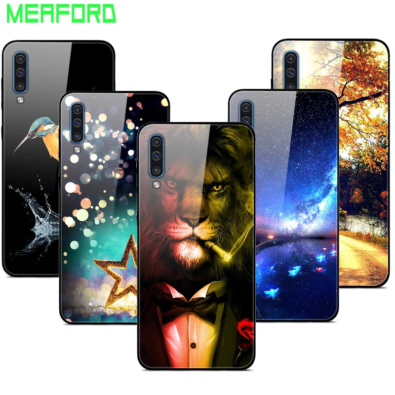 

Tempered Glass Case For Samsung Galaxy A50 A70 A30 2019 A10 A20 S10 Plus J4 J6 A7 A8 A9 2018 S10E Cover Soft Bumper Back Case