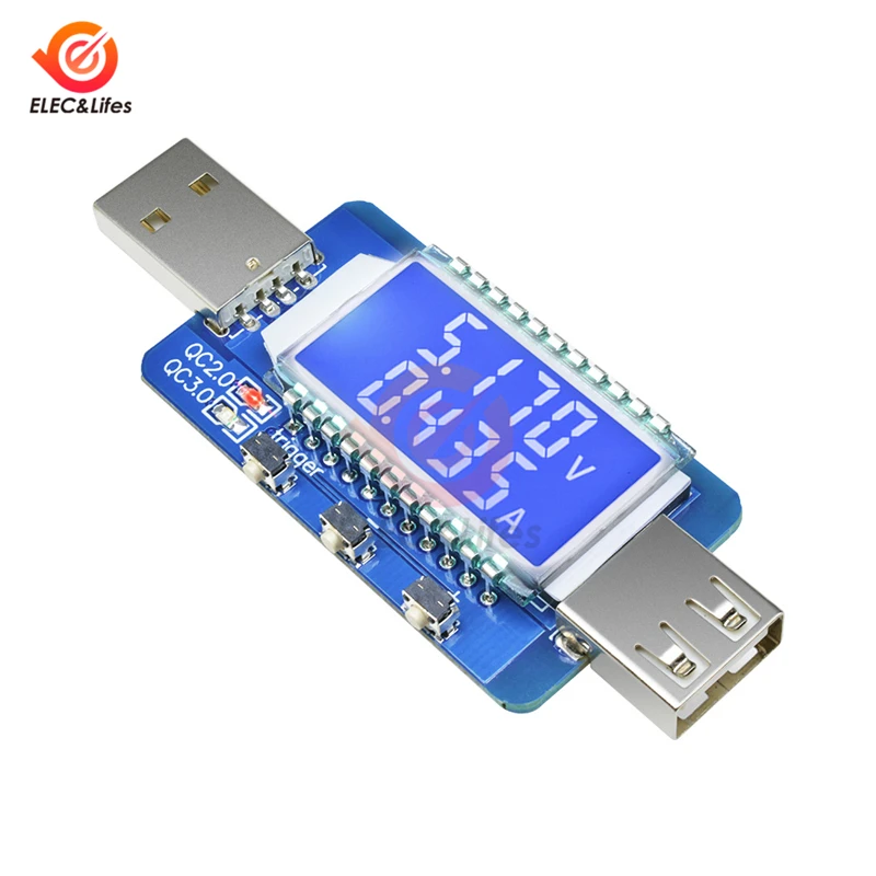 

12V 24V QC2.0 QC3.0 Electrical Scam Power Trigger LCD Digital USB Detector Tester Voltage Current Meter Tester Voltmeter Ammeter