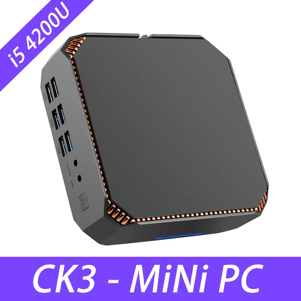 CK3 Мини ПК Intel i5 4200U 2 ядра DDR3L Win10 7 Linux ПК компьютер 4 потока 1,6 ГГц двойной wifi m.2 слот HDMI DP VGA HTPC Gigabitnet