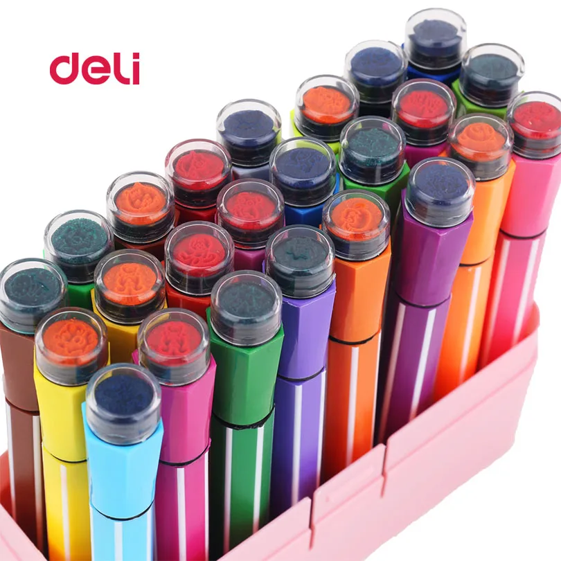 Deli 36 цветов маркерная ручка набор акварельных ручек эскиз краски водные кисти художественные тонкие цветные художественные ручки для рисования принадлежности