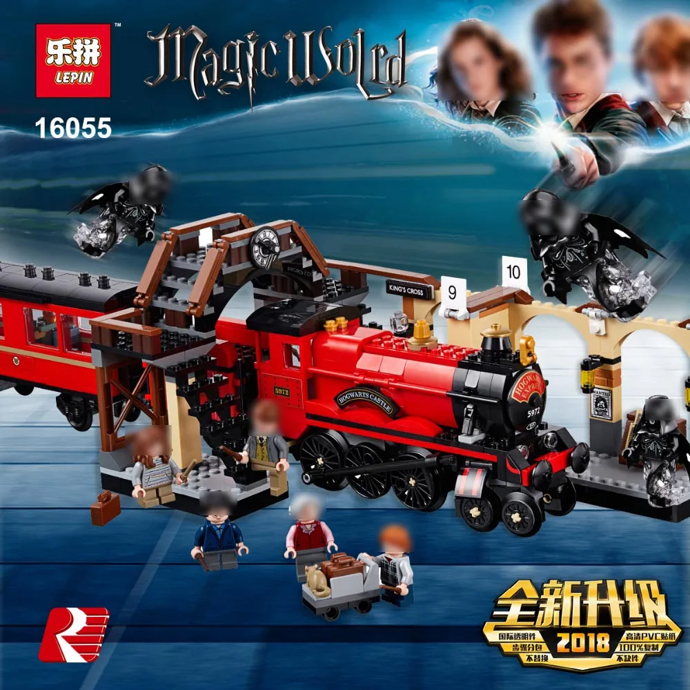 

Lepin 16055 Harry Magic Potter Hogwarts Express Train Blocks Bricks Compatible legoing 75955 Building Model Gift Assembled