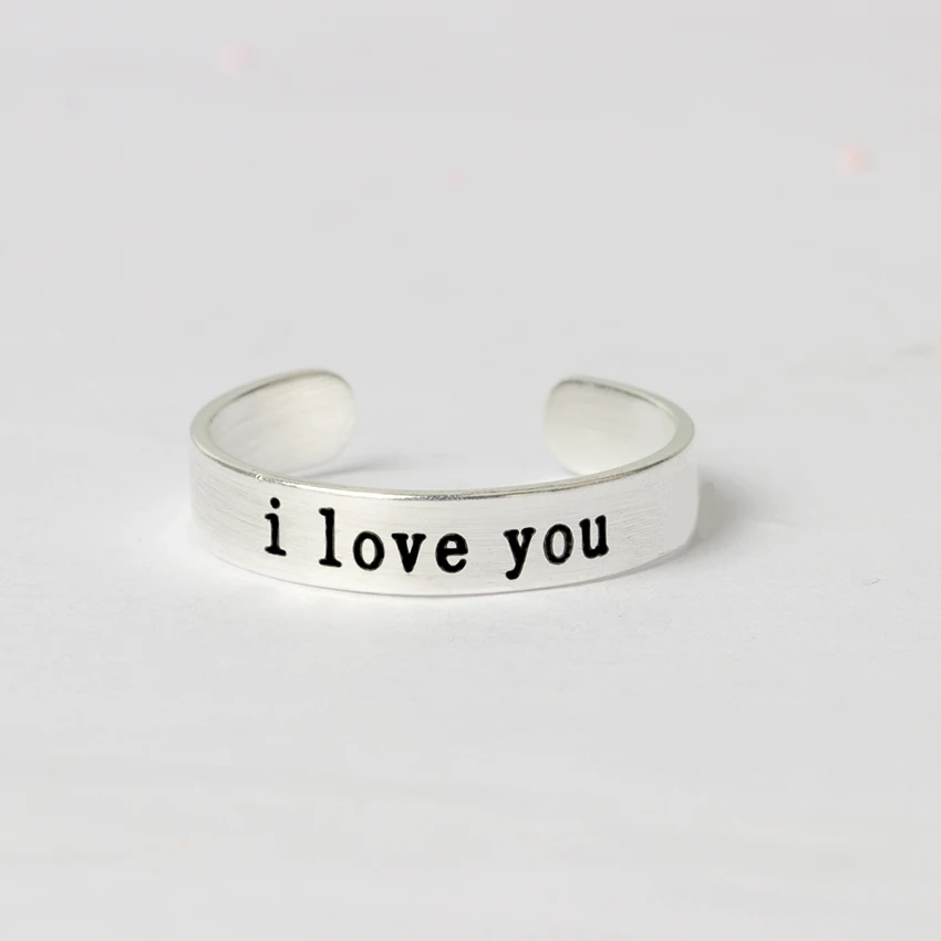 Кольцо для женщин и мужчин с надписью I love you|promise rings for couples|love ringrings women |