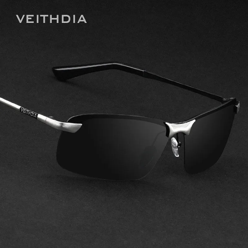 

VEITHDIA Brand Designer Polarized Men's Sunglasses Rimless Sun Glasses Goggle Eyewear For Men oculos de sol masculino 3043