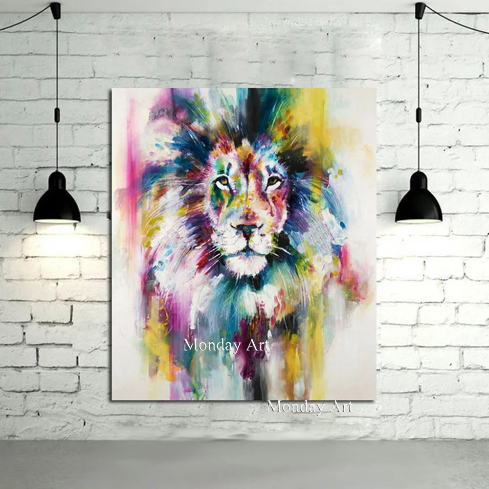 No-Framed-1-Panel-Modern-Animal-Lion-king-Oil-painting-on-canvas-wall-decoration-Home-wall