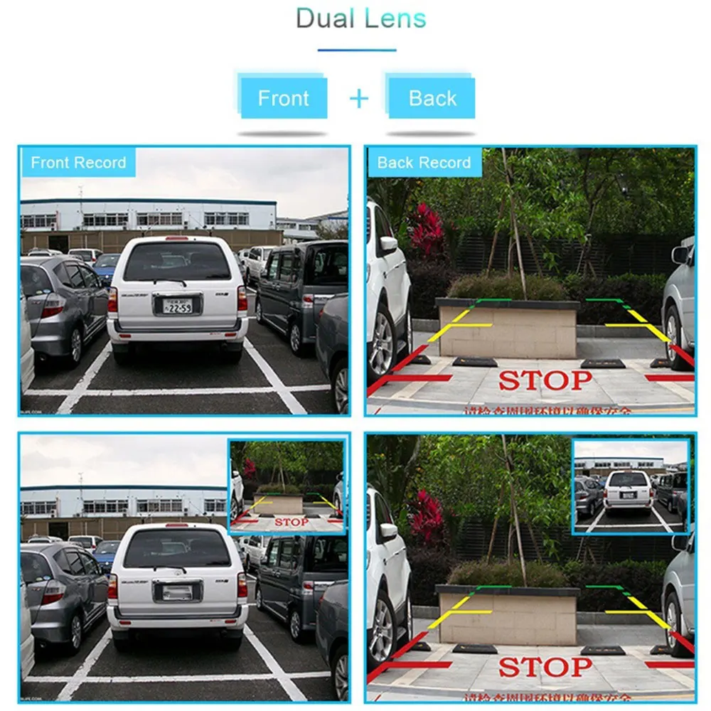  Vehemo 10 Zoll Auto Video Recorder Dash Kamera Dual Objektiv Nachtsicht für GPS Fahren Recorder Kam