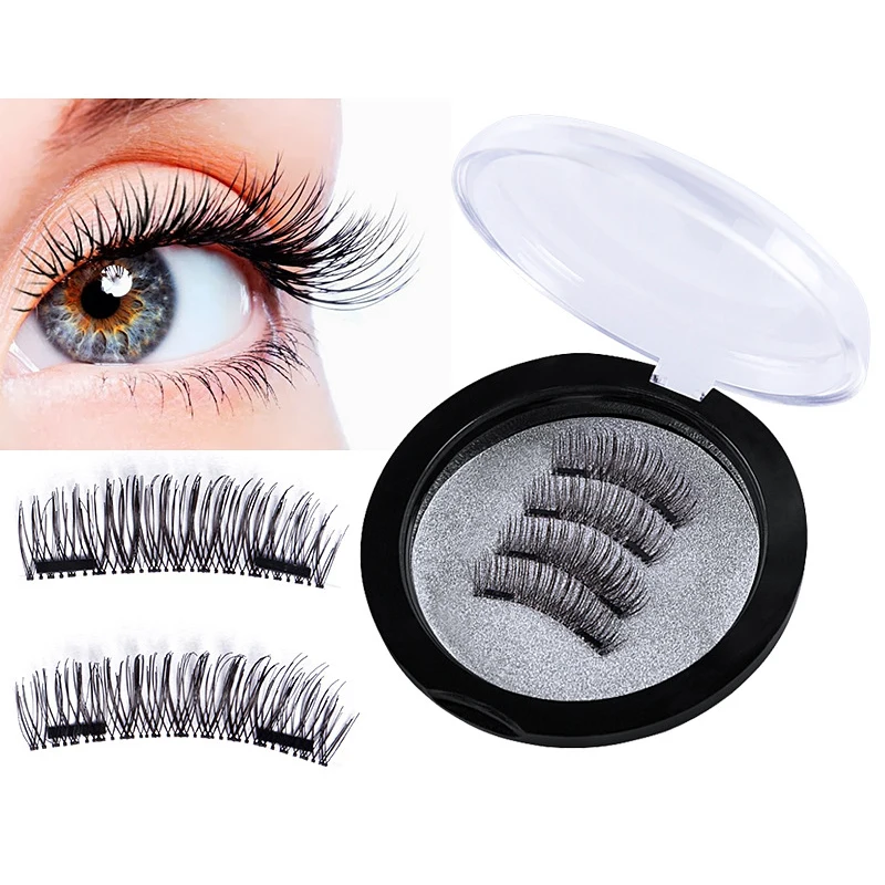 Easy Wear 3D Eyelash False Eyelash Double Full Strip Lashes Reusable