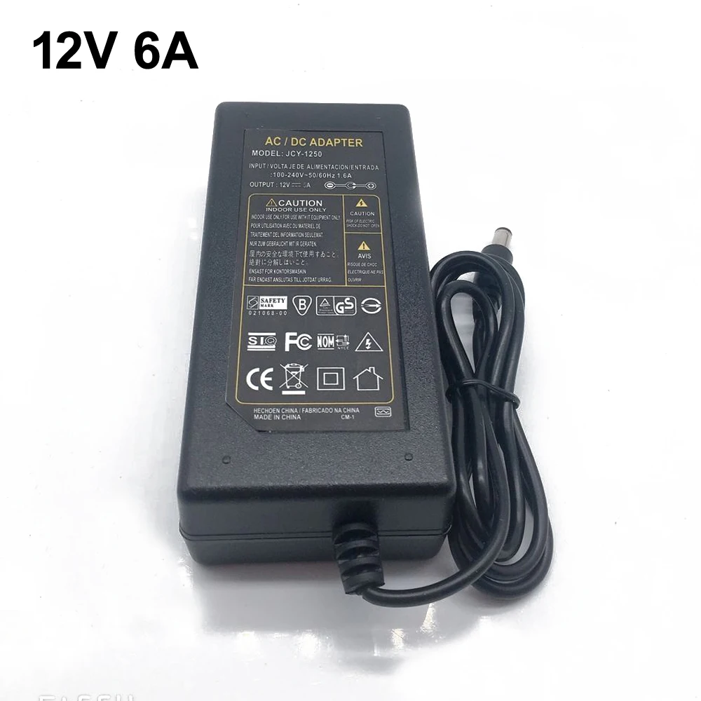 1 x AC 100 V-240 V DC/DC 12V 1A 2A 3A 5A 6A 8A трансформаторы Питание адаптер конвертер Зарядное устройство для Светодиодные ленты света