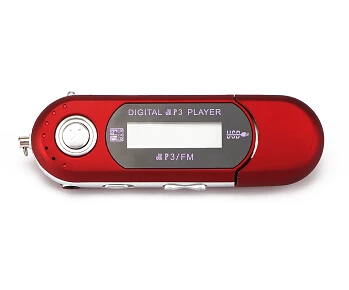 Powstro USB цифровой MP3-плеер светодиодный экран FM радио Поддержка TF карты максимальная емкость 32 Гб со встроенным 3,5 мм аудиовыход - Цвет: Красный