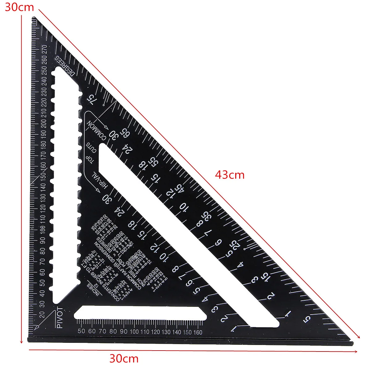 7/12inch Speed Square Metric Aluminum Alloy Triangle Ruler Squares for Measuring Tool Metric Angle Protractor Woodworking Tools digital sound level meter