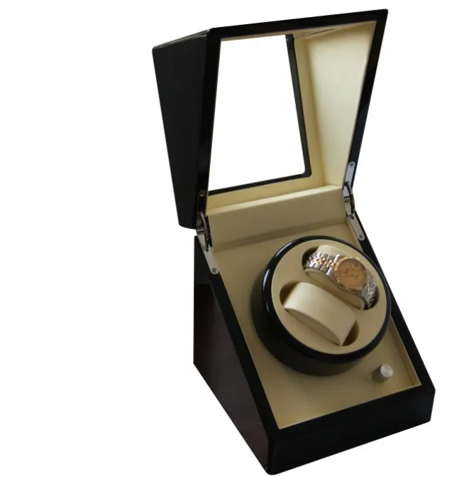 2 + 0 Высокое качество Глянцевая деревянная коробка для намотки часов|watch winder box|winder