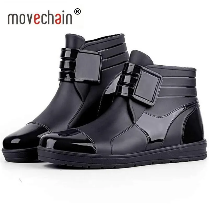 mens ankle boots with velcro fastening