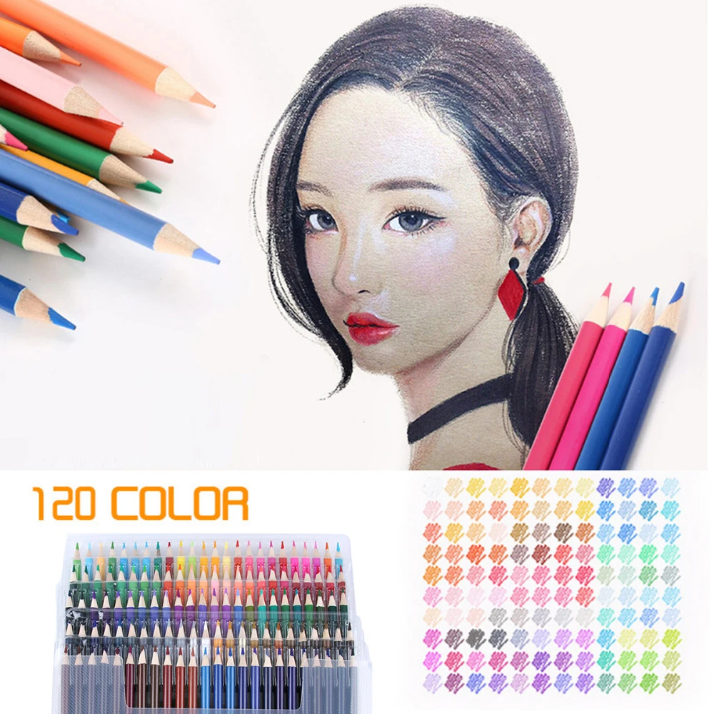 Brand New Pre-Sharpened Oil Based Colored Pencil 120 Colors Pencil Set Professional Pencils For Coloring Drawing Sketching