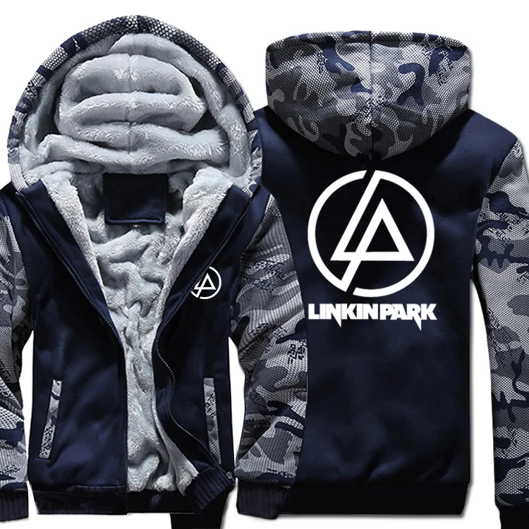 Fashion Rock Band Linkin Park Jackets Men Winter Patchwork Coat Fashion Male Thicken Zipper Hooded Sweatshirts Casual Tops 4XL Fashion Rock Band Linkin Park Jackets Men Winter Patchwork Coat Fashion Male Thicken Zipper Hooded Sweatshirts Casual Tops 4XL