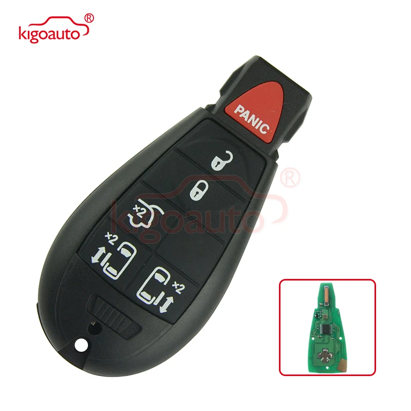 

Kigoauto #9 Fobik key remote 5 button with panic 434Mhz IYZ-C01C for Dodge Grand Caravan 2009 2010 2011 2012
