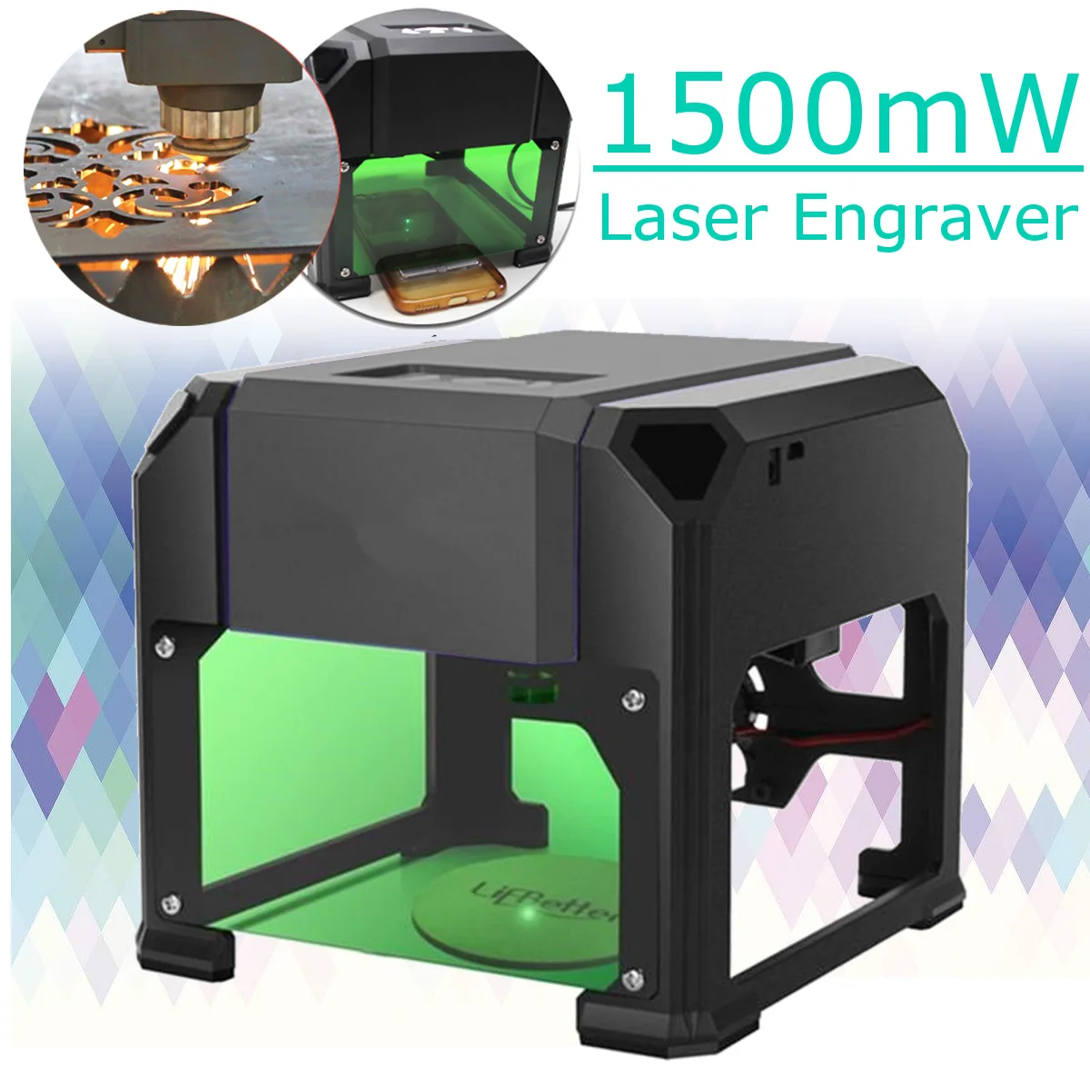 

1500mw USB Desktop Laser Engraving Machine DIY Logo Marking Engraver CNC Laser Carving Machine 80x80mm Engraving Range