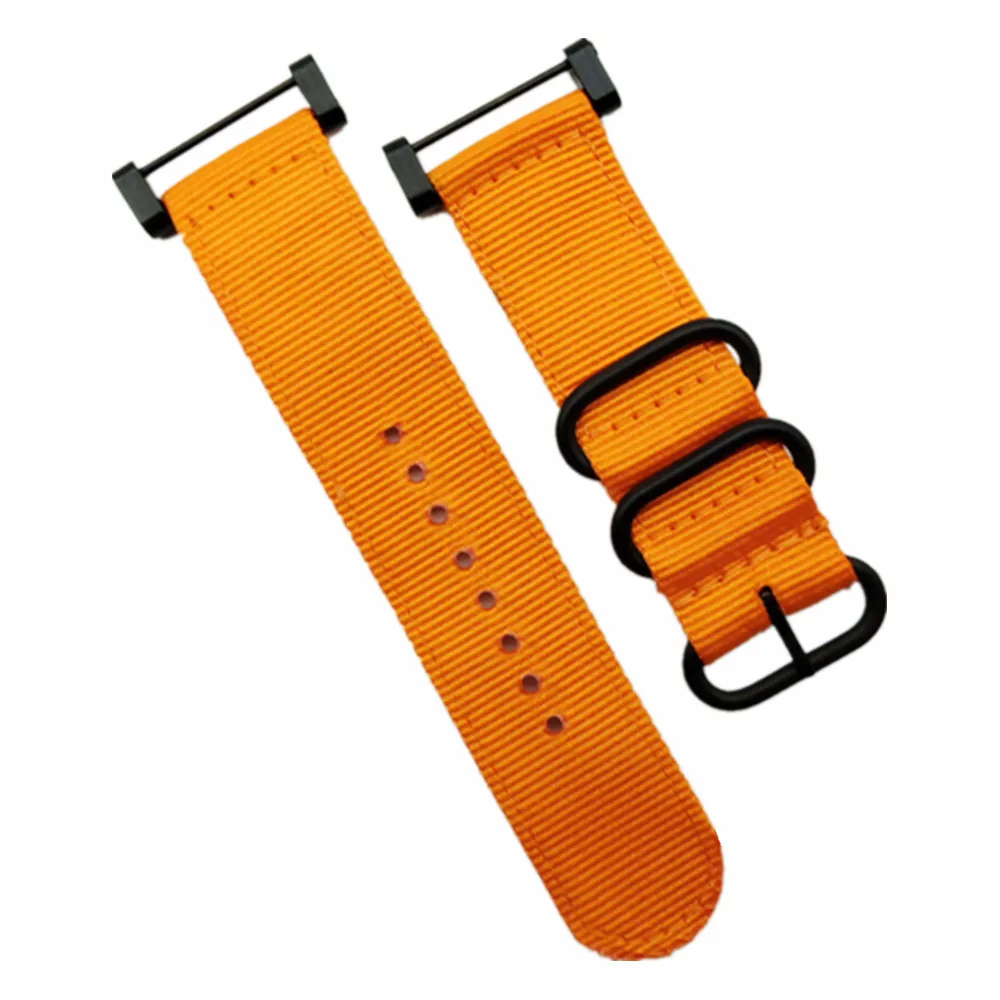 24 мм подходит для Suunto Core For Note черный ремешок часов/нейлоновый Zulu Strap3 Ring Lugs +