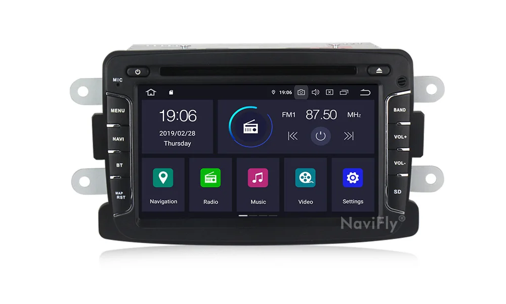 Sale NaviFly IPS+DSP Android 9.0 car radio gps for Lada Xray 2/Dacia/Sandero/Duster/Logan/Dokker/Lodgy/Captur Mirror Link Auto DVD 13