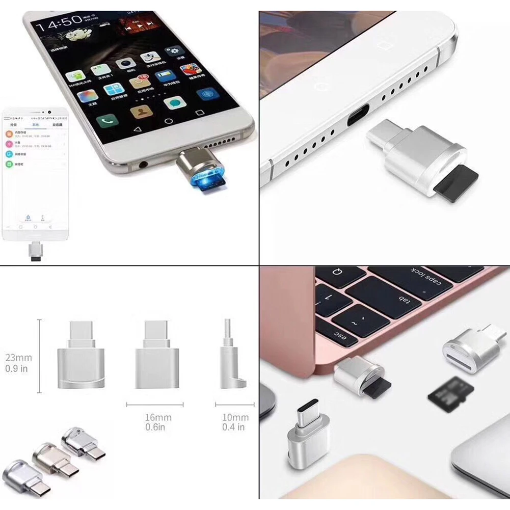 Тип C микро конвертер OTG адаптер Портативный USB 3,1 к type-C адаптер USB к с TF SD карт памяти ридер