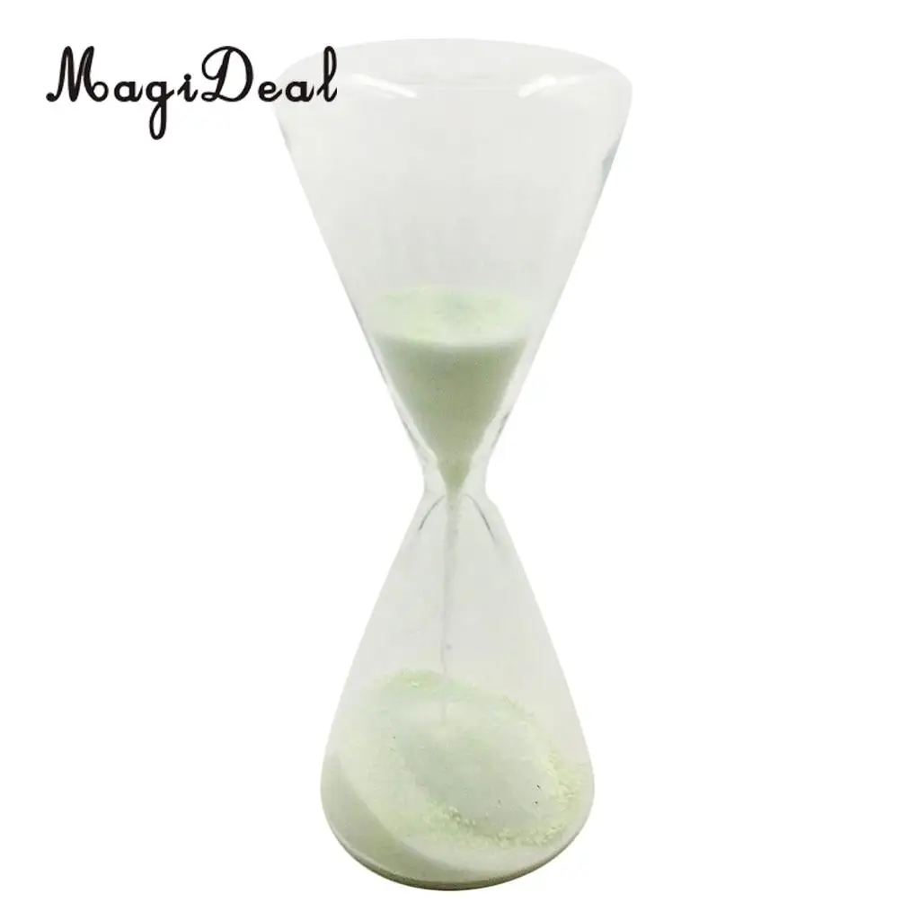 MagiDeal 1 Minutes Crystal Glass Hourglass Sand Timer Clock Home Desk Decor Kids Toy Xmas Gift Glow at Night