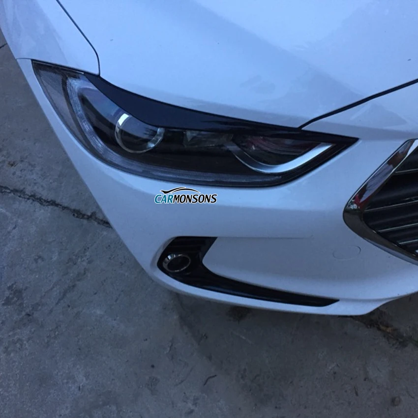 Carmonsons 2 шт./лот для Hyundai Elantra 2016 2017 седан налобный фонарь веки бровей ABS