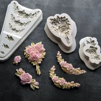 

Soft Candy Silicone Flower Shaped Fondant Mold Cake Decoration Tool Chocolate Fondant Mold Kitchen Cake Decorating Tools