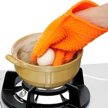 Красочные кухонные термостойкие толстые силиконовые перчатки печь для барбекю горшок держатель барбекю для приготовления на гриле рукавицы перчатка для выпечки