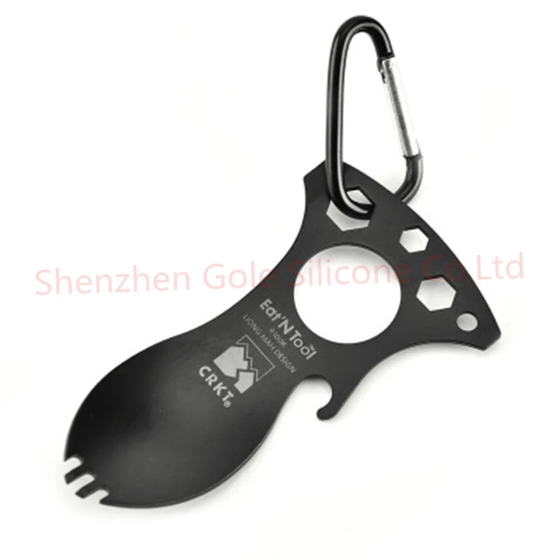 120 шт. отвертка инструмент Spork ложка-бутылочка открывалка с Карабин Multi-function Посуда