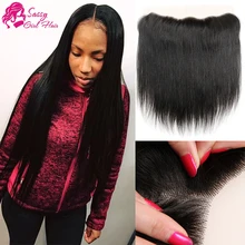 7A Straight Virgin Indian Lace Frontal Closure 13×4 Free Part Indian Ear To Ear Lace Frontal With Baby Hair USPS Free