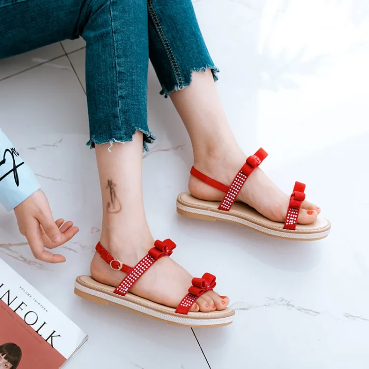 

FERLENZ Big Size 11 12 Sandals Fairy Wind Leisure with Flat Bottom and Hundred Ladies'Shoes