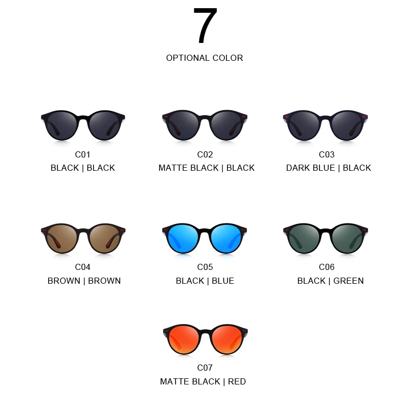 MERRYS Retro Polarized Sunglasses UV400 TR90 #3