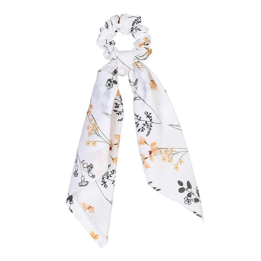 Haimeikang весенний шарф «конский хвост», эластичная лента для волос для женщин, галстуки-бабочки для волос, резинки для волос, ленты для волос с цветочным принтом - Цвет: Style 3