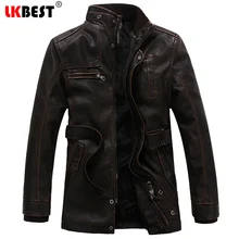 LKBEST, новинка, зимняя кожаная мужская куртка, ветрозащитная, из искусственной кожи, мужская куртка, Ретро стиль, кожаная мотоциклетная куртка, брендовая мужская верхняя одежда, PY15