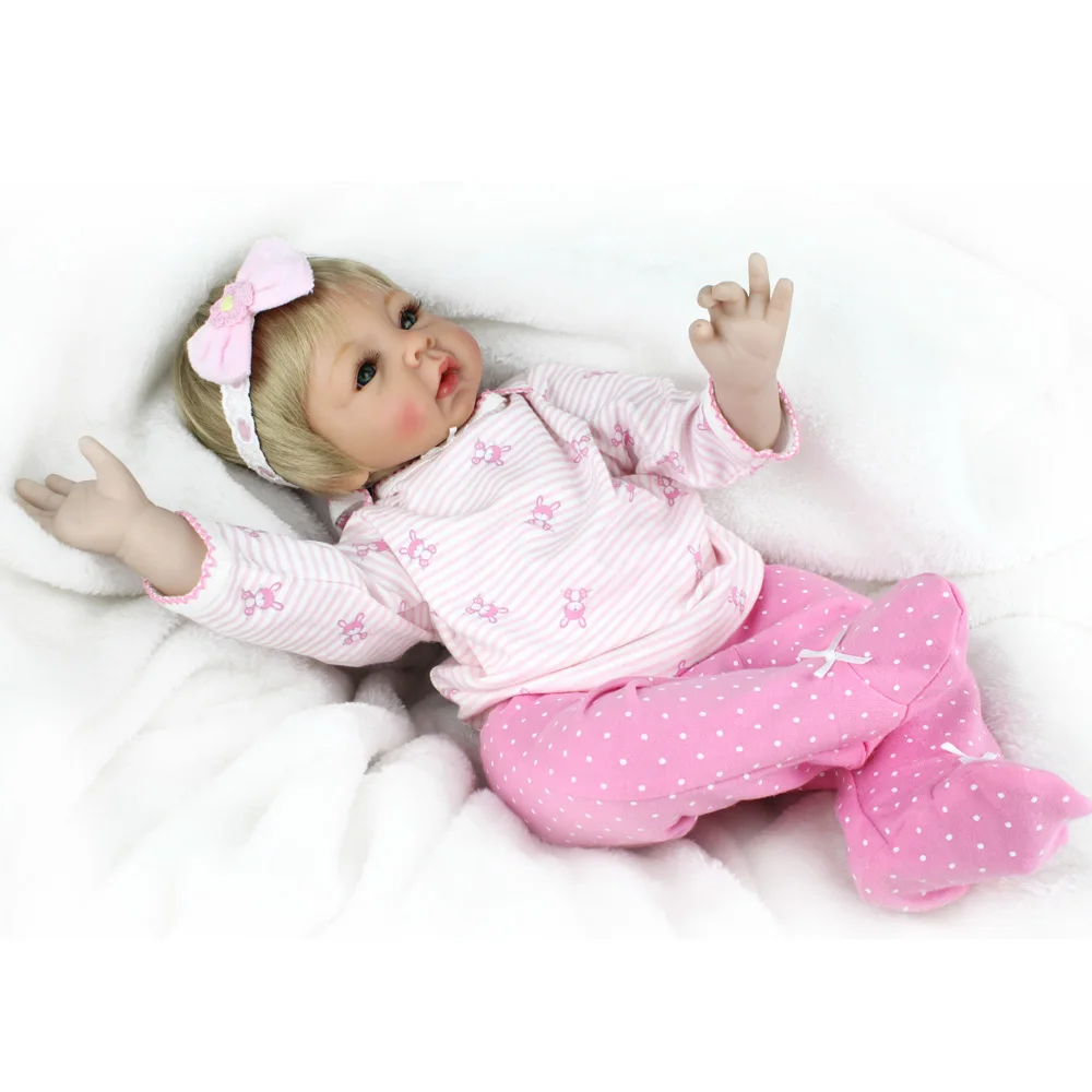 NPKDOLL новые игрушки силиконовая кукла младенец 22 дюйма модная Кукла девочка с