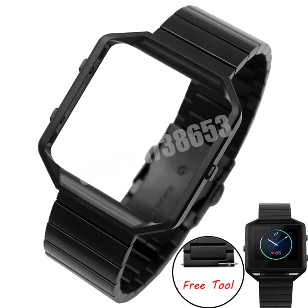 23mm Quick Release Watchband for Fitbit Blaze Smart Fitness Watch Band Stainless Steel Strap Bracelet Black Rose Gold Silver 23mm Quick Release Watchband for Fitbit Blaze Smart Fitness Watch Band Stainless Steel Strap Bracelet Black Rose Gold Silver