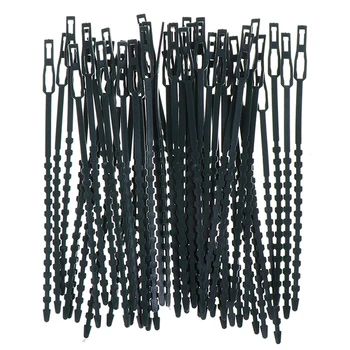 

50pcs/lot Reusable Adjustable Cable Ties Plastic Plant Cable Ties for Garden Tree Climbing Support