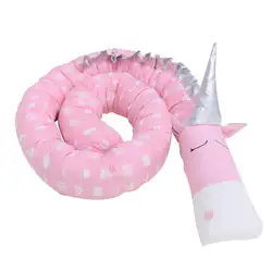 М 2 м 3 м Розовый Единорог детская кровать безопасный Анит-Краш кровать барьер кроватка бампер кроватка кровать Защитная Подушка