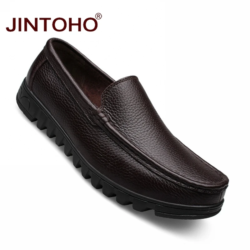 Туфли JINTOHO мужские из натуральной кожи официальная обувь итальянские кожаные