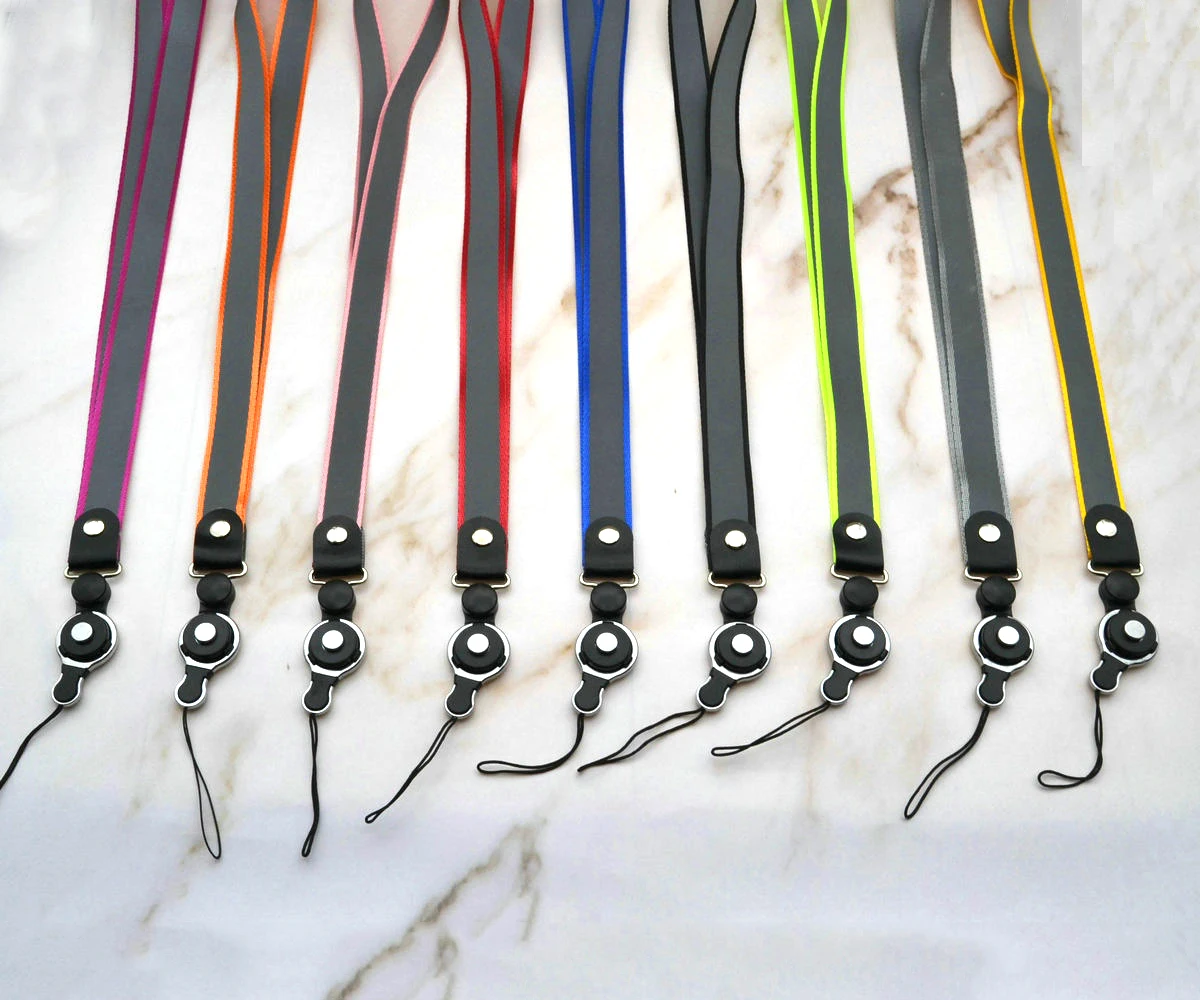 حار الأزياء الرقبة حزام الحبل الانفصال سلامة للهاتف المحمول USB حامل حامل شارة اسم id مفاتيح المعادن كليب