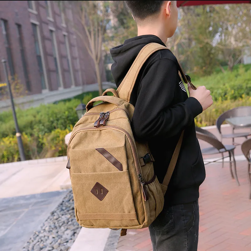 Chuwanglin повседневные парусиновые мужские рюкзаки 15 дюймов рюкзак для ноутбука в консервативном стиле школьные сумки большой емкости дорожная сумка A7371