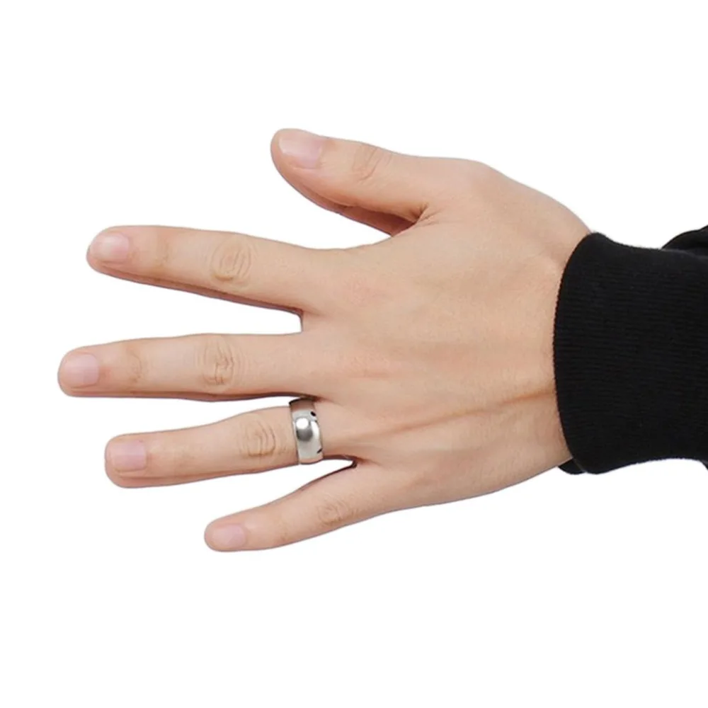 8 мм стильный модный стиль PR-023 титановое стальное кольцо внутренняя Радуга для мужчин и женщин классические кольца ювелирные изделия подарок Свадебная вечеринка