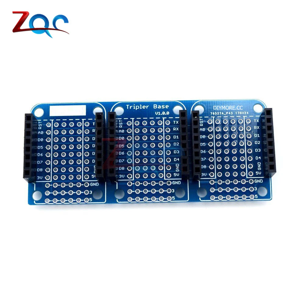 Tripler-Base-V1-0-0-Shield-for-WeMos-D1-Mini-ESP8266-Dual-Sided-Expansion-Board-for