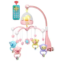Музыкальный Игровой манеж колокольчик Забавный мобильный обучающая игрушка набор АБС кроватки детские погремушки для новорожденных