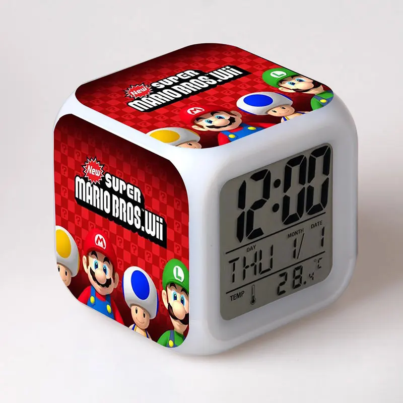 Super Mario Bros Детские забавные Часы Будильник Йоши динозавр фигурка игрушка Супер Марио Йоши фигурка ПВХ забавные игрушки для детей - Цвет: N34