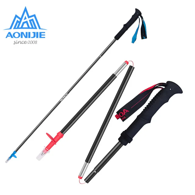 

AONIJIE Ultra-light EVA Folding Ultralight Quick Lock Trekking Hiking Pole Walking Running Stick 3-Section